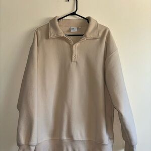 TNA Cream Boyfriend Cozy Fleece Size L